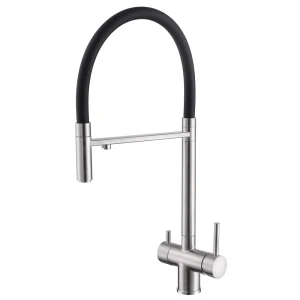 Смеситель ABBER Wasser Kreis AF81141 для кухни с подключением фильтра и выдвижной лейкой